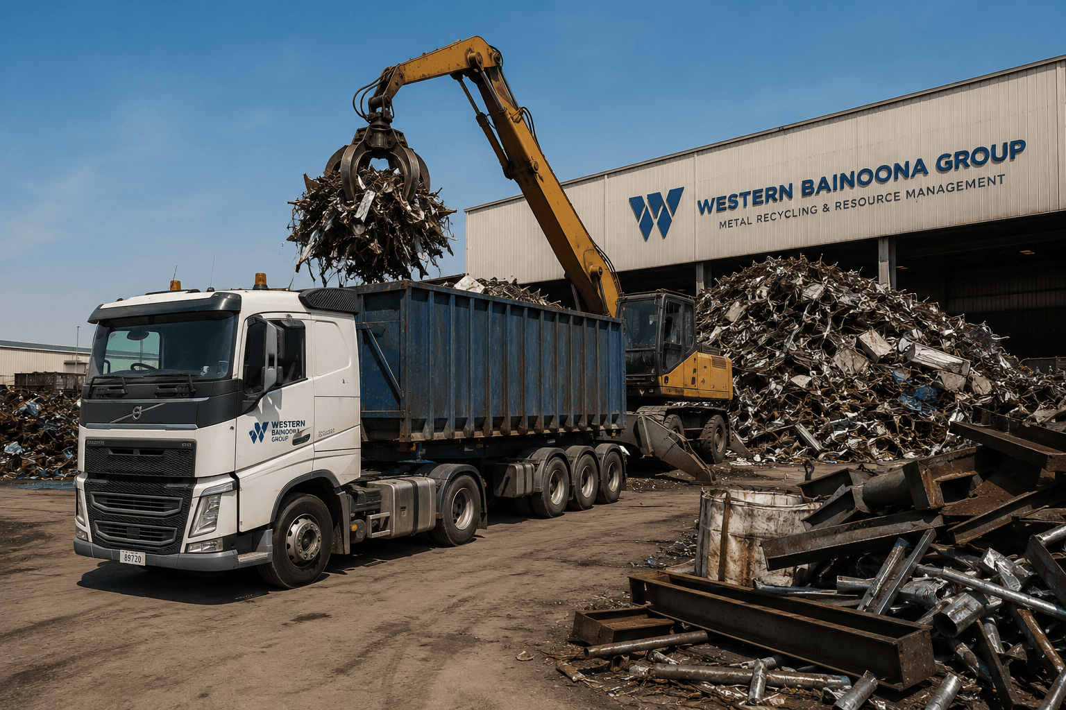 Scrap collection and haulage operations for Western Bainoona Group construction sites